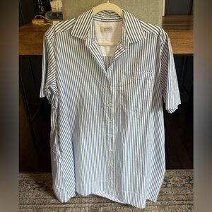 AYR The Deep End Blue and white stripe shirt dress